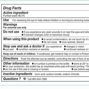 Alternative view of Eye Wash, 1 oz., Screw Top