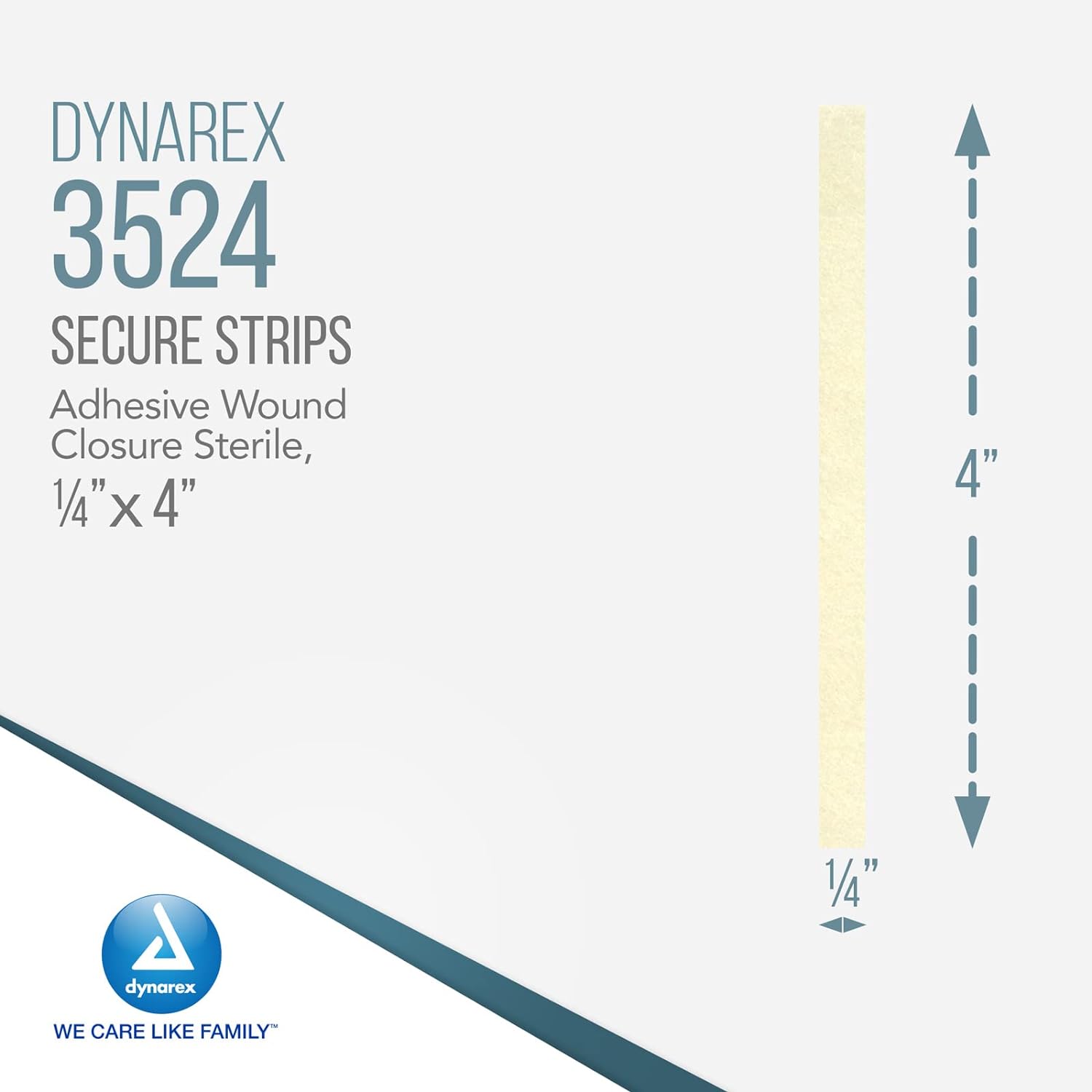 1/4" x 4" SecureStrip Adhesive Wound Closures, 10 per pouch - Image 2