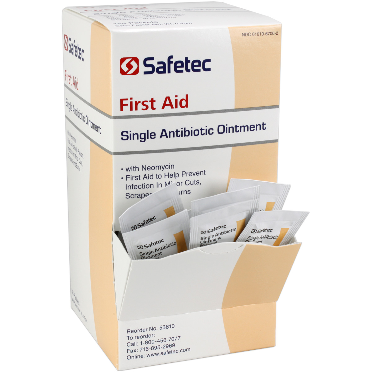 Single Antibiotic (Neomycin) .9gm. Pouch, 144 per box