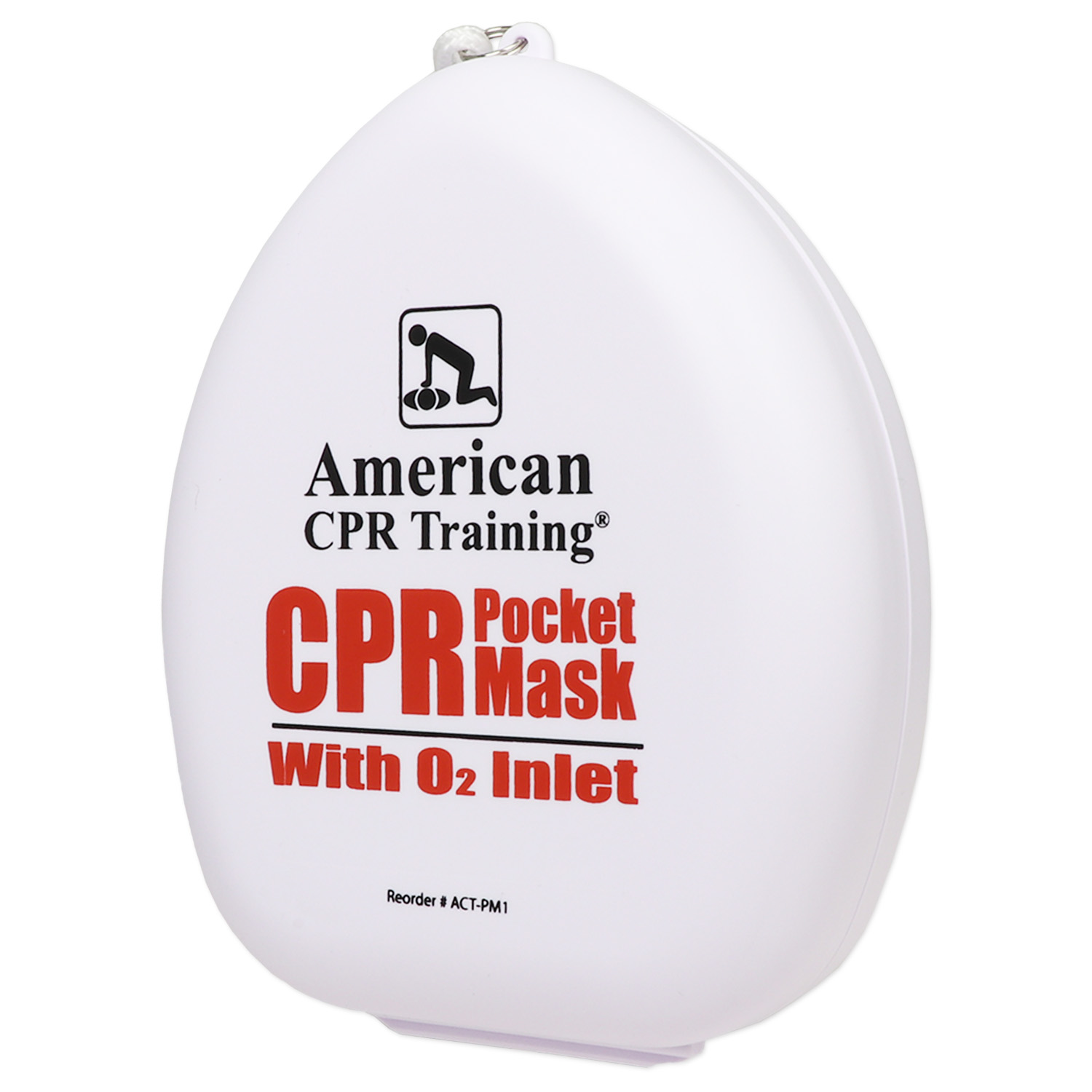 American CPR Pocket Mask, Plastic Case, Adult/Child/Infant with O2 Inlet - Image 2