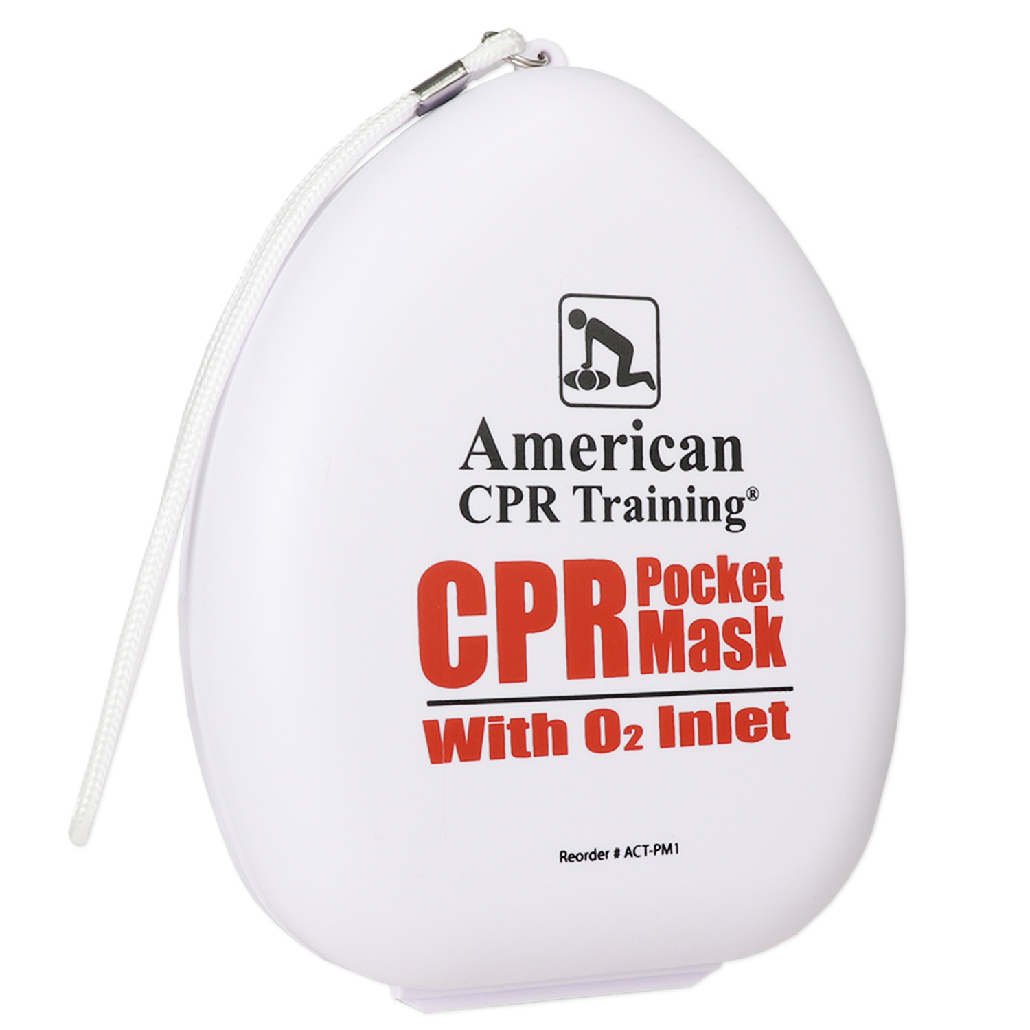American CPR Pocket Mask, Plastic Case, Adult/Child/Infant with O2 Inlet - Image 3