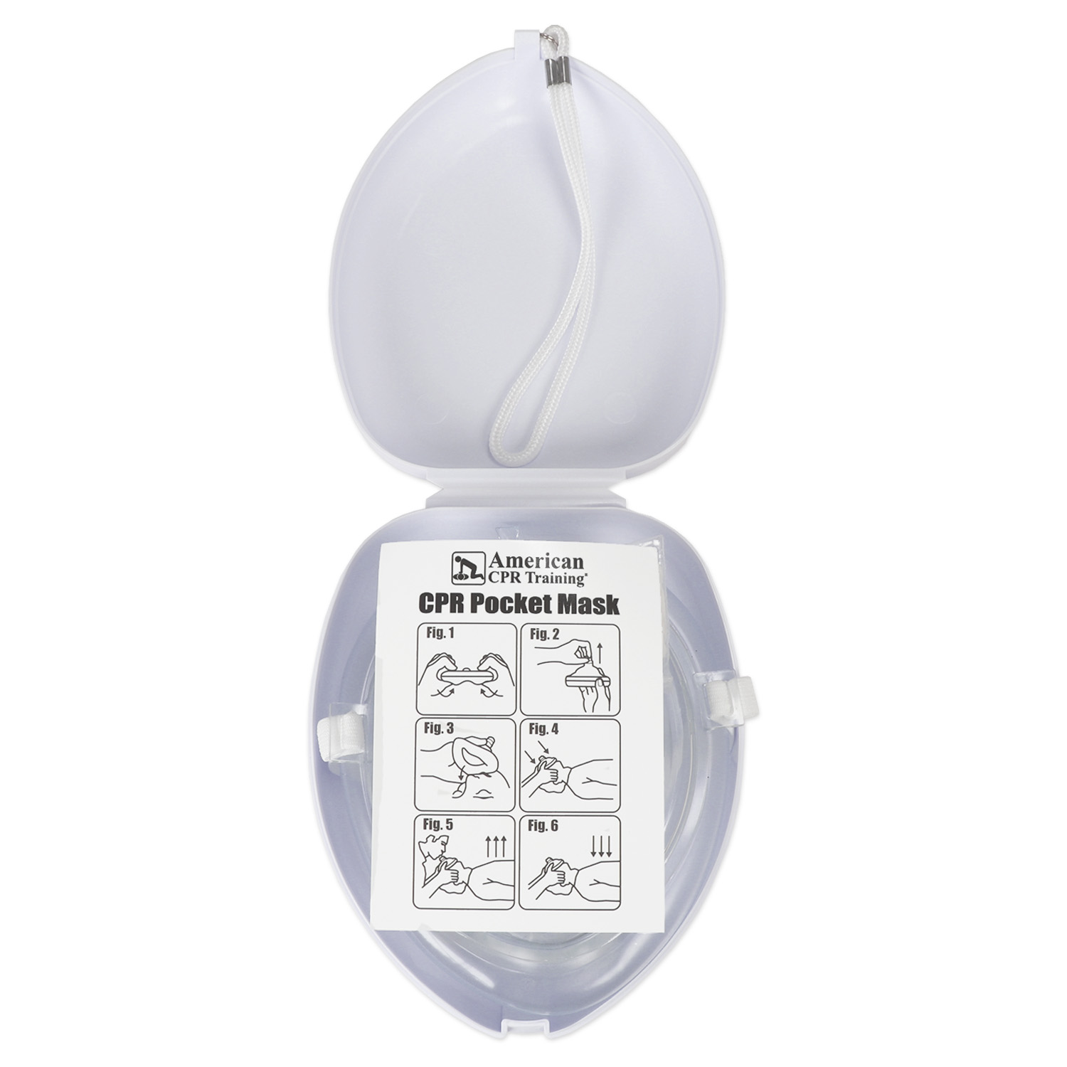 American CPR Pocket Mask, Plastic Case, Adult/Child/Infant with O2 Inlet - Image 7