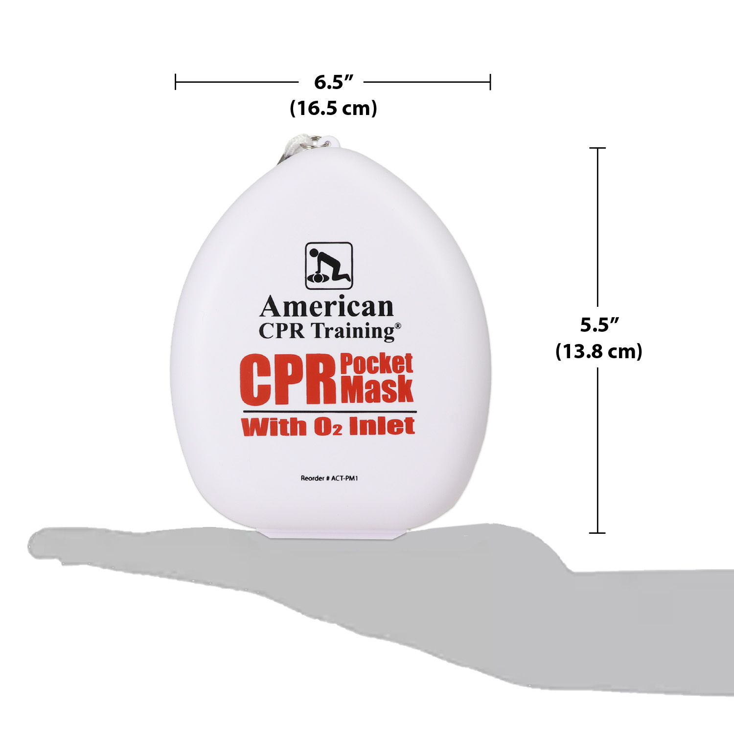 American CPR Pocket Mask, Plastic Case, Adult/Child/Infant with O2 Inlet - Image 8