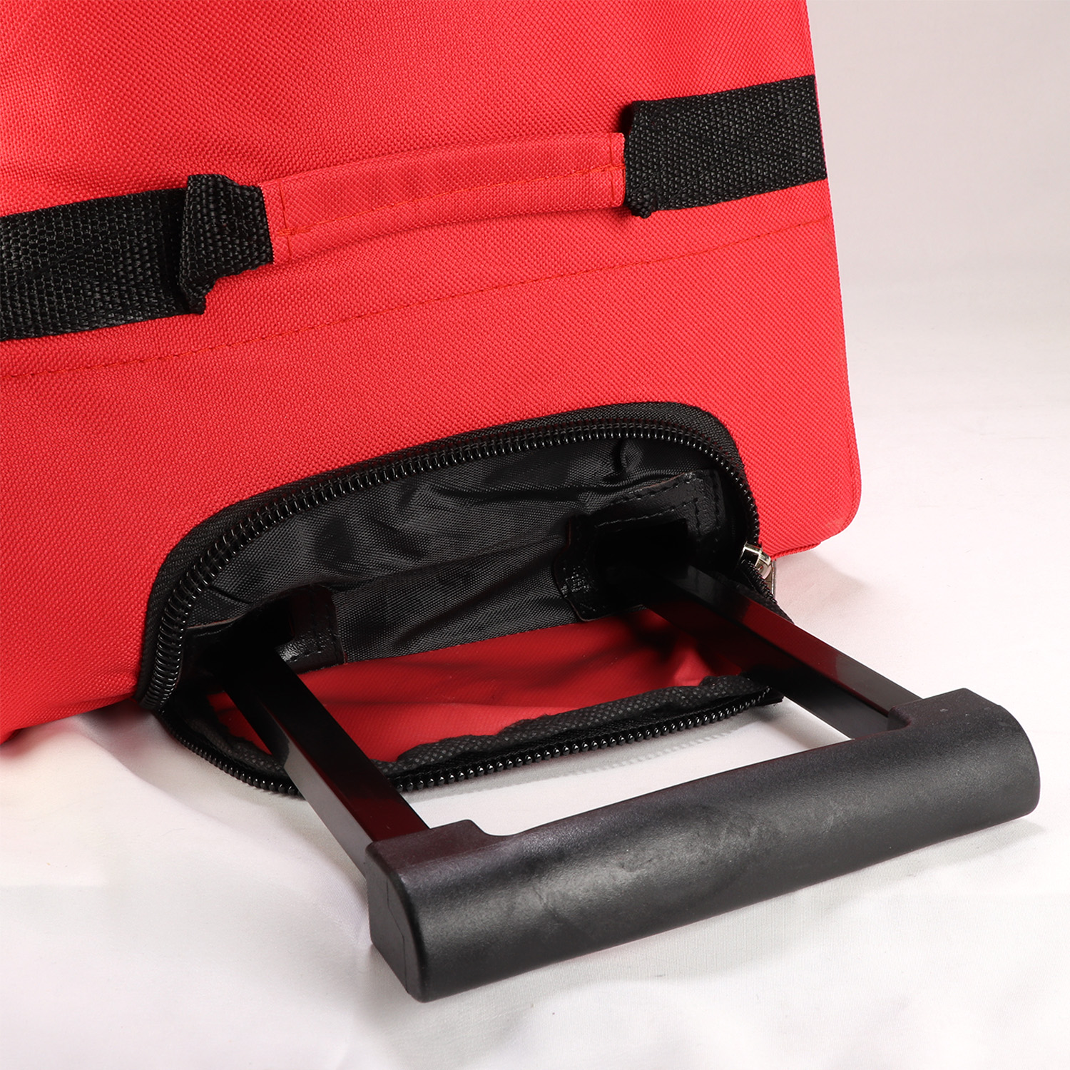 Rolling Red Wheel Bag + Telescoping Handle - Image 2
