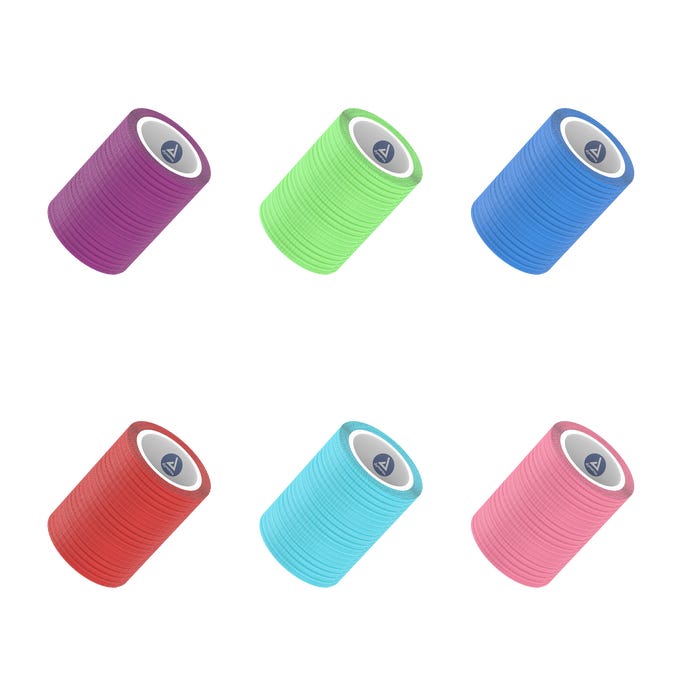 Dynarex Sensi Wrap Self Adherent Wrap - Rainbow, 6 of Each Color, 2"x 5 yards., 36/cs - Image 3