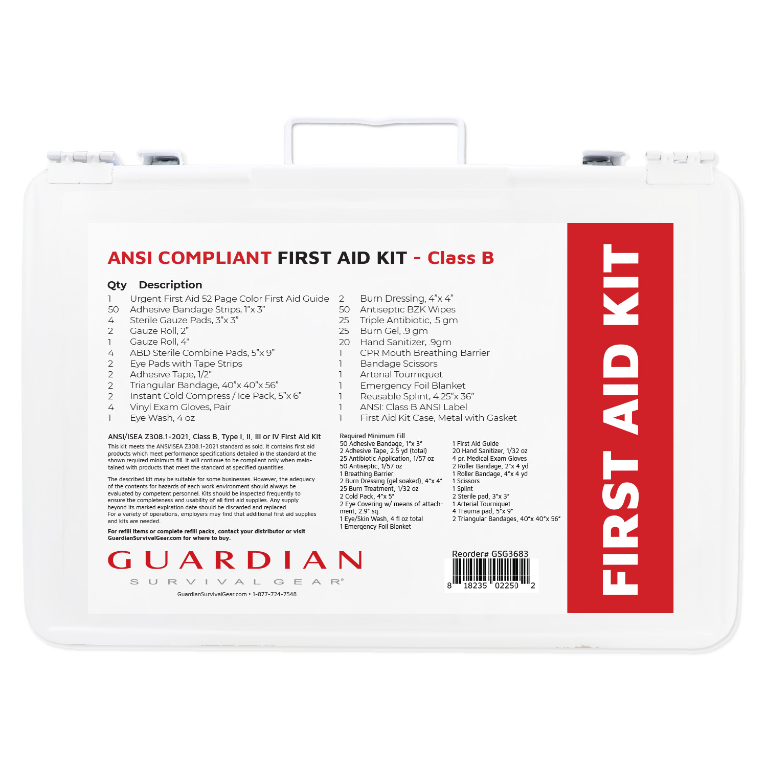 Guardian 25-50 Person First Aid Kit - Metal - Image 9