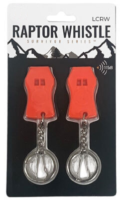 2-Piece Plastic Raptor Whistle with Key Chain & Zipper Ring (115 dB) - Image 4