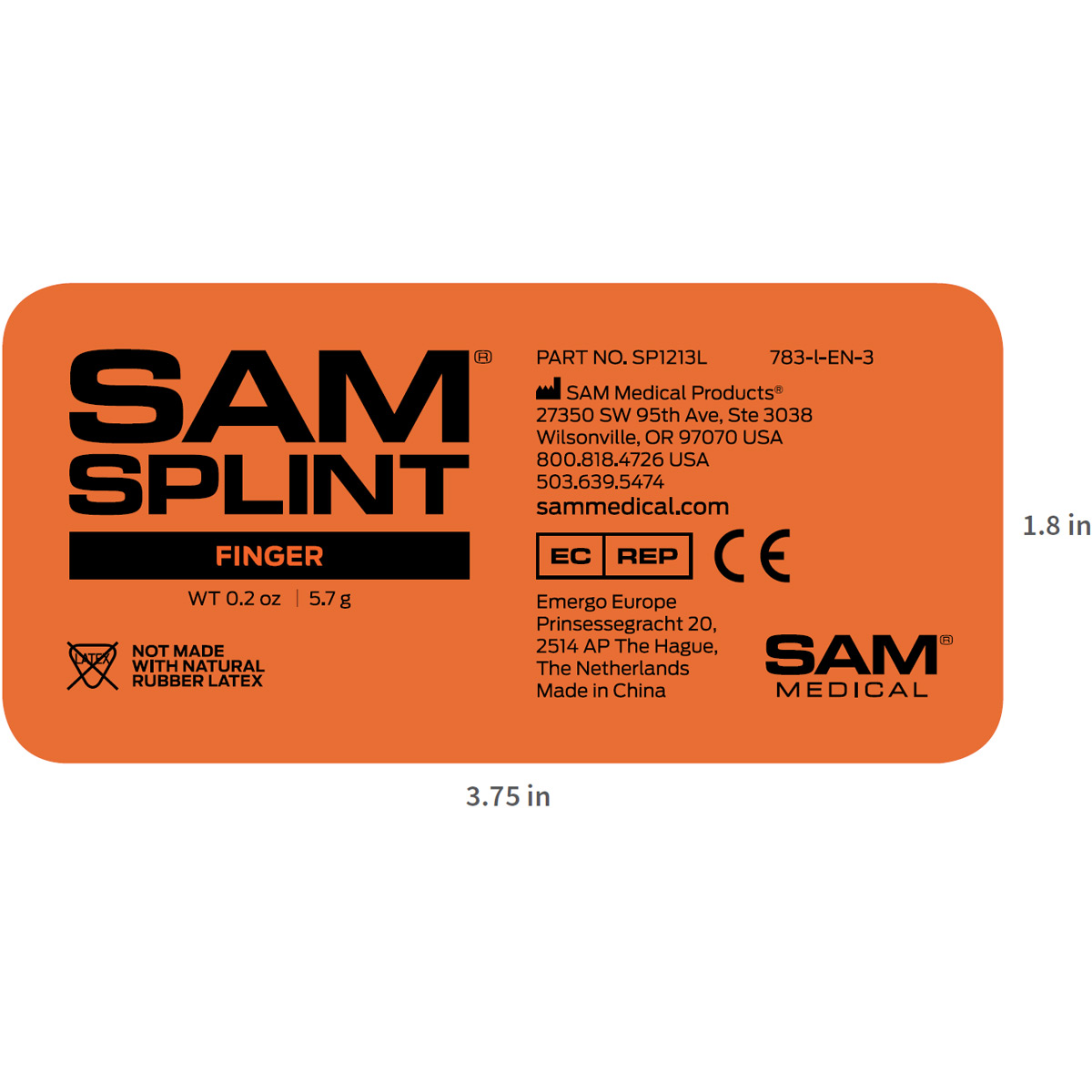 Sam Splint, Reusable - Finger, 10 pack - Image 2